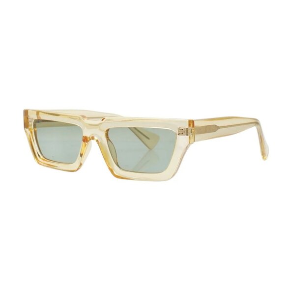 Ryan Simkhai Eyeshop Ivy Sunglasses in Transparent Yellow Green Lens - Picture 1 of 5
